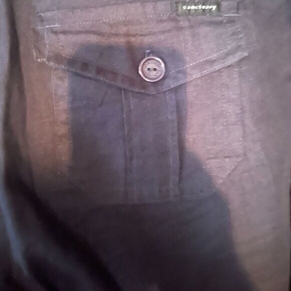 Sanctuary linen crop pants Navy color way - Picture 7 of 9